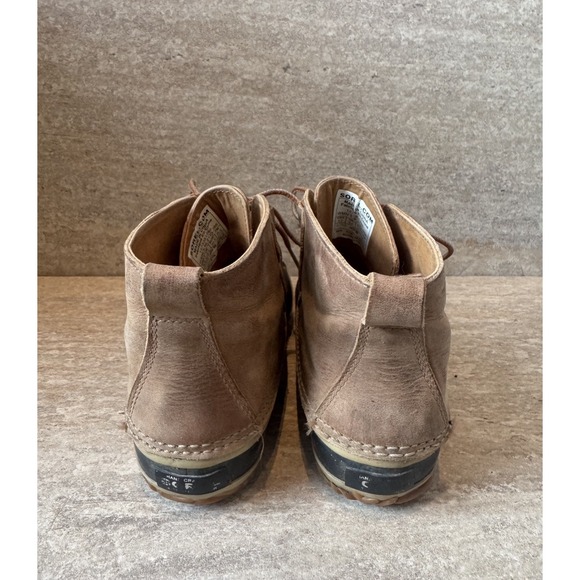 Sorel Out-N-About Duck Boots Size 8.5 Waterproof Rain Ankle Bootie Lace Up Brown - Picture 2 of 4